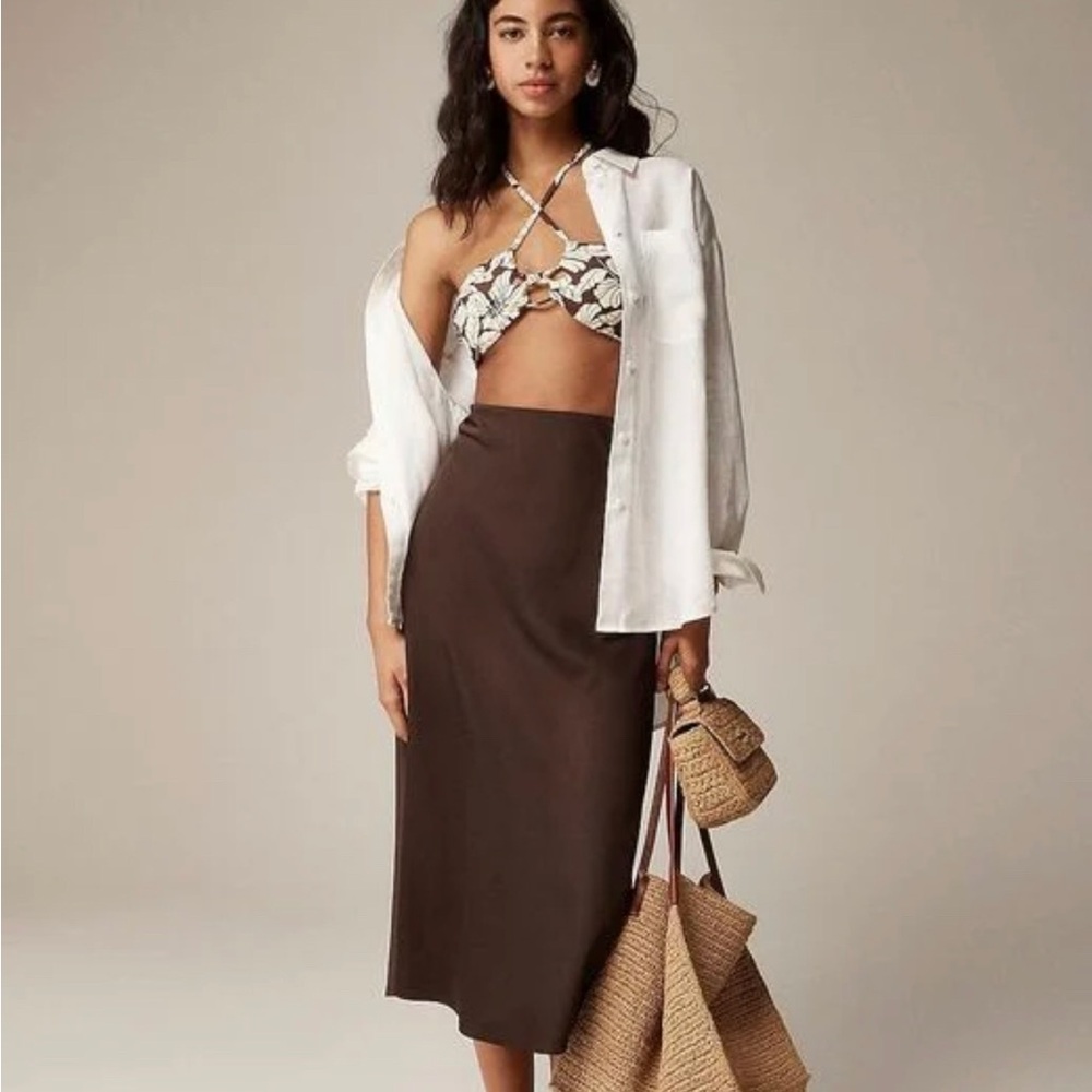 J Crew Gwyneth Slip Skirt - Chocolate, not currently available in US. Size S